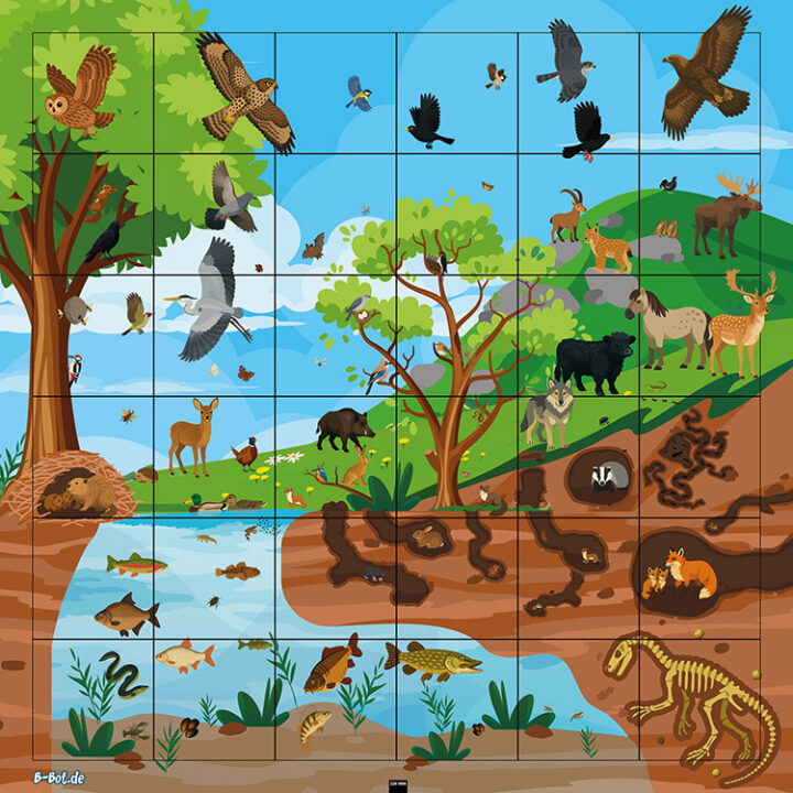 2251006 B BOT MAT Wilde dieren in Duitsland