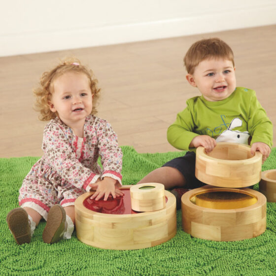 TTS Wooden Stacking Sparkle Cylinders 5pk 2