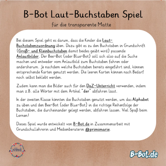 B Bot Laut Buchstaben Spiel