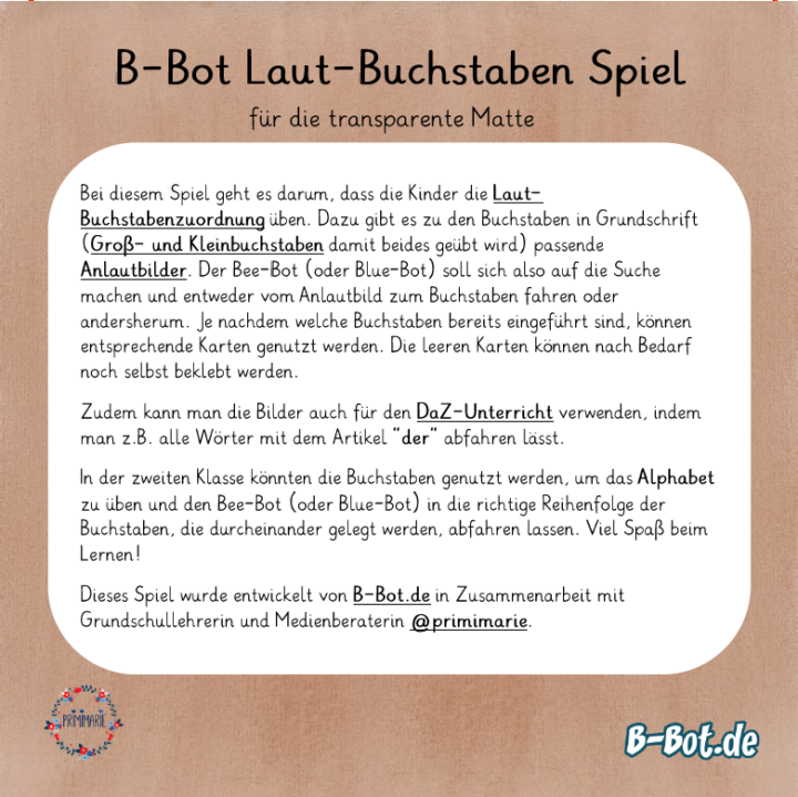 B Bot Laut Buchstaben Spiel